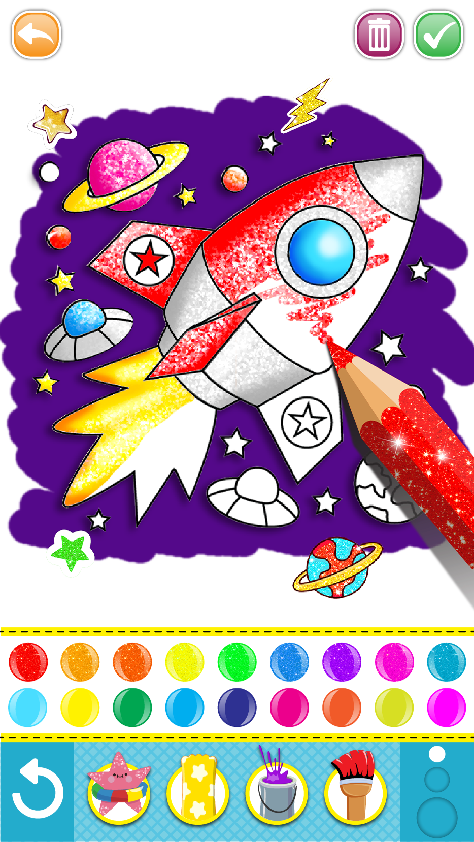 اسکرین شات 6 برنامه Mermaid coloring for kids