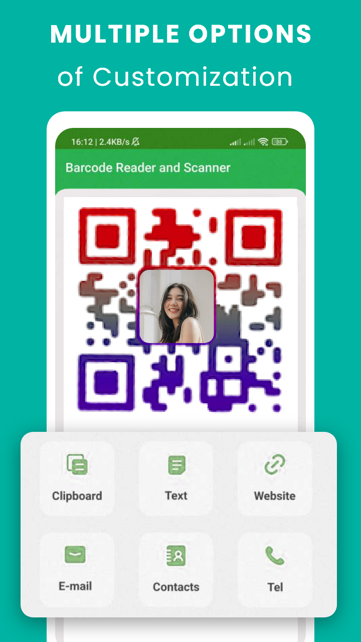 اسکرین شات 2 برنامه QR code scanner & generator