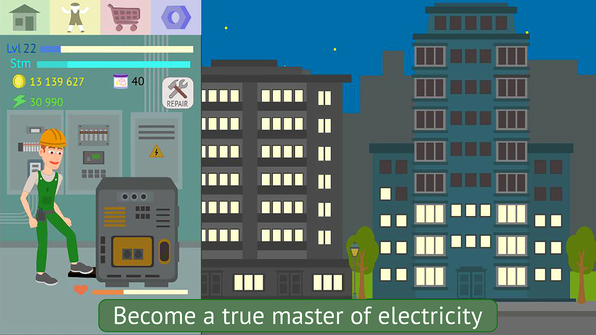 اسکرین شات 6 بازی Energy Clicker: Light up world