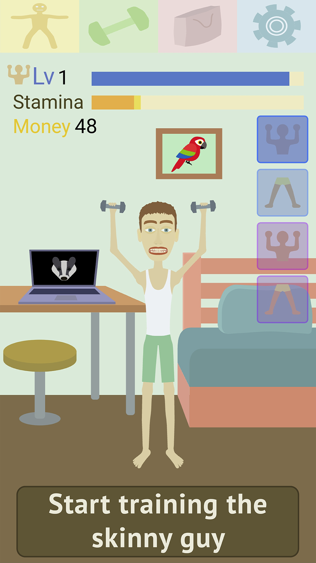 اسکرین شات 2 بازی Muscle Clicker: Gym Game