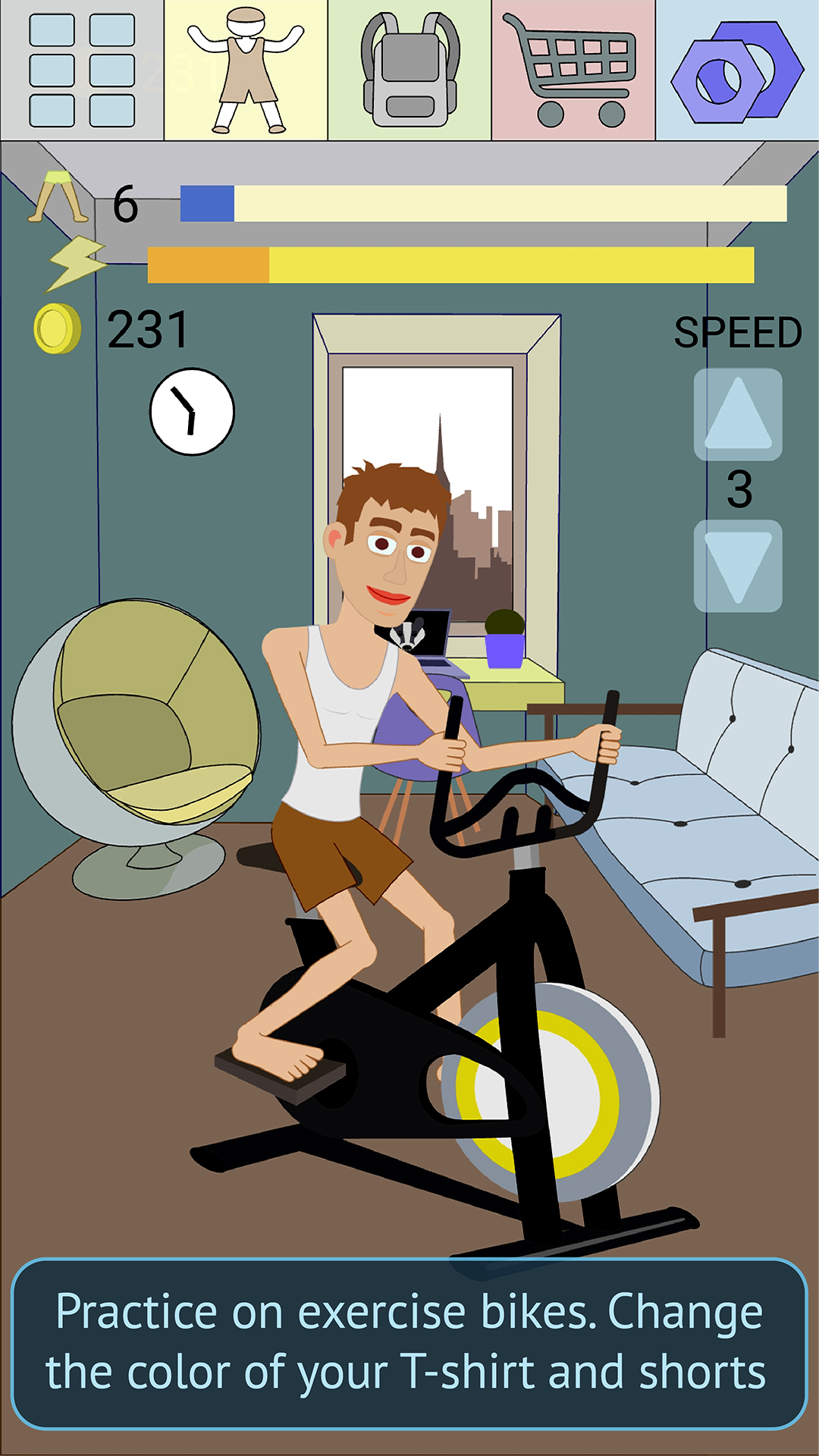 اسکرین شات 2 بازی Muscle Clicker 2: RPG Gym Game
