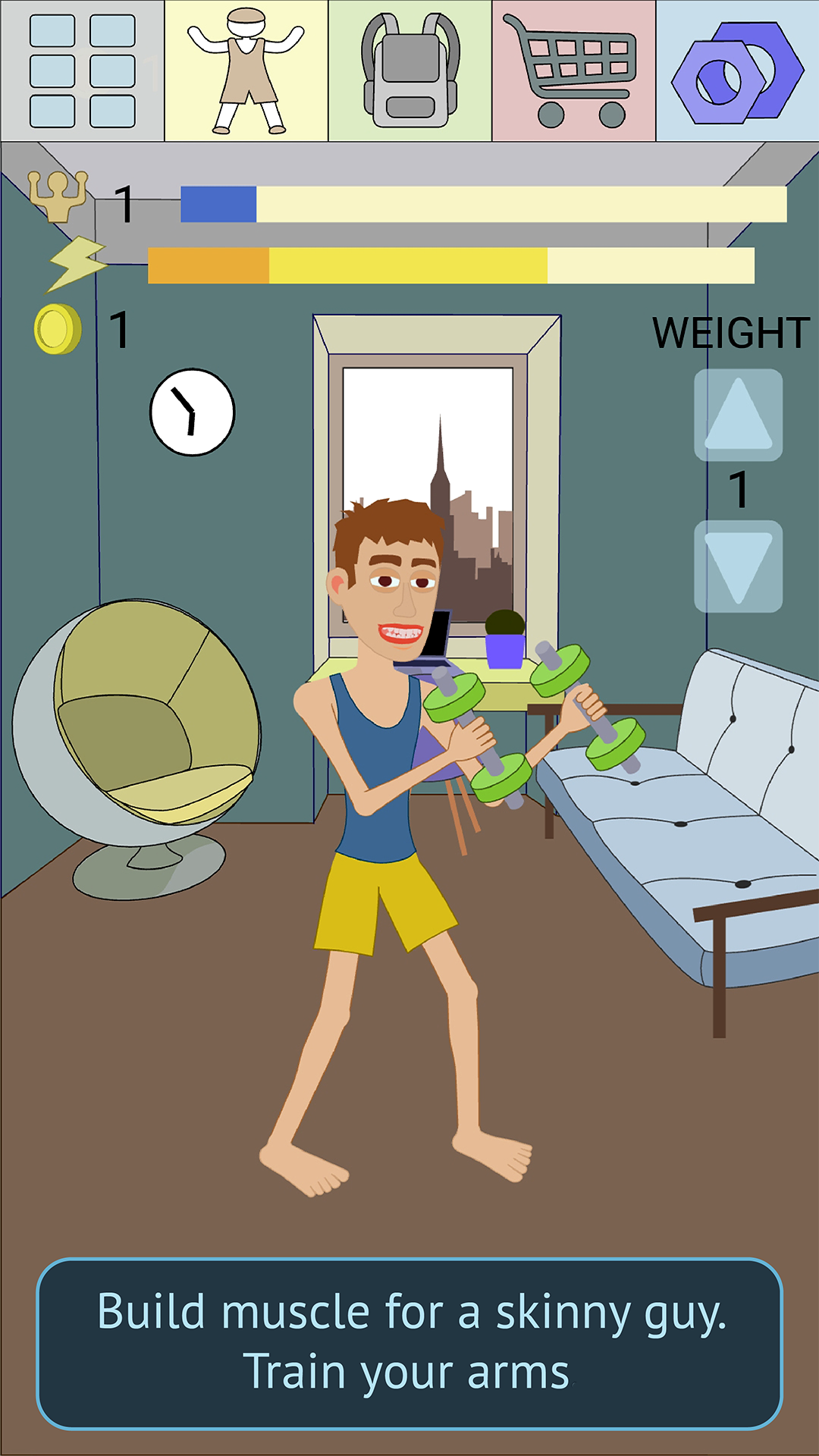 اسکرین شات 1 بازی Muscle Clicker 2: RPG Gym Game