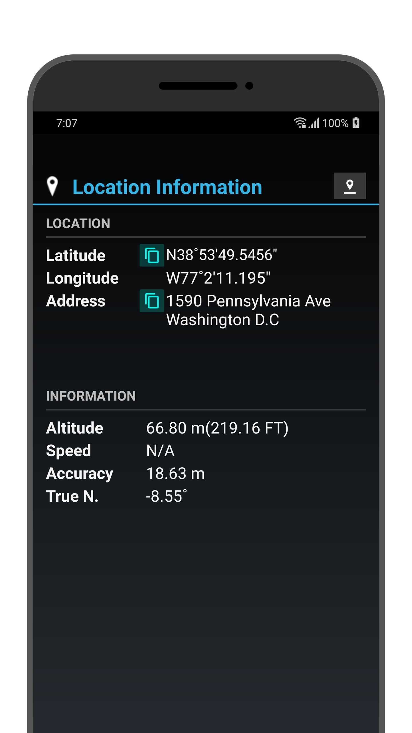 اسکرین شات 5 برنامه Accurate Compass