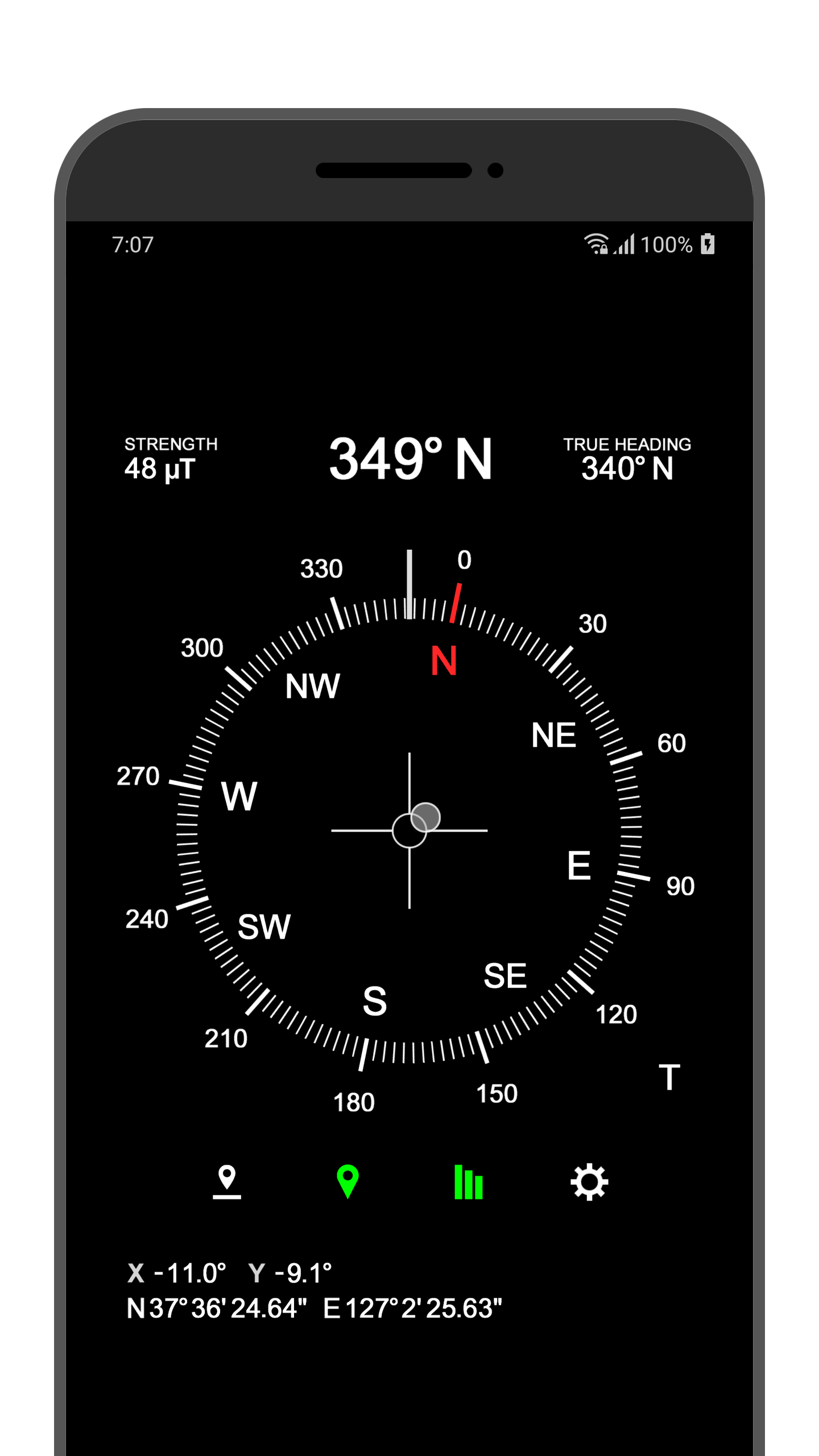 اسکرین شات 1 برنامه Accurate Compass