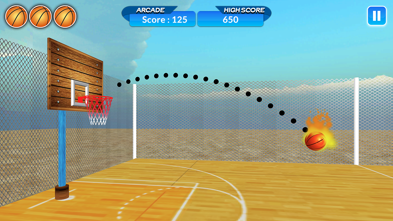اسکرین شات 1 بازی Basketball Shoot - Dunk Hittin