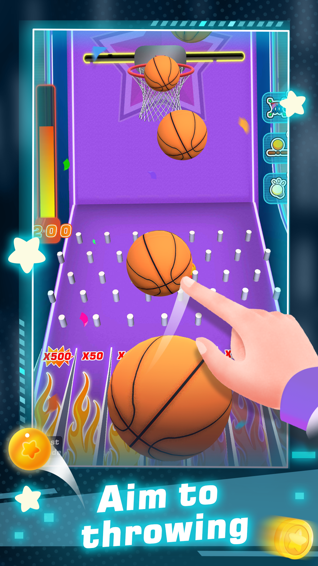 اسکرین شات 2 بازی Toss Diamond Hoop
