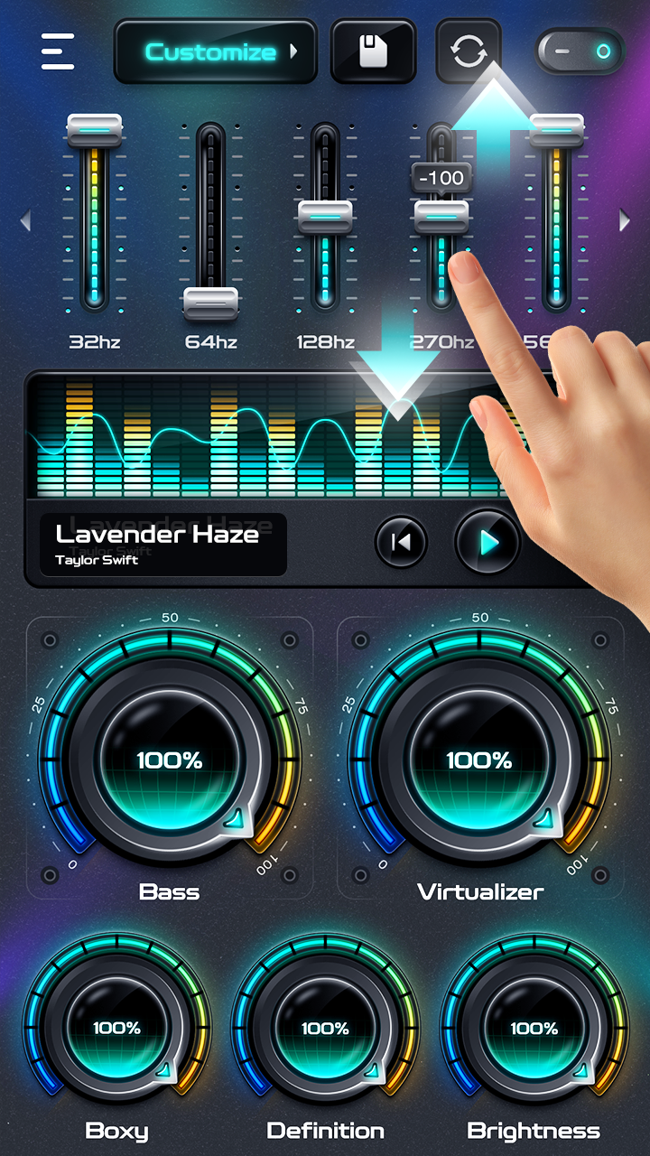 اسکرین شات 1 برنامه Bass Booster & Equalizer