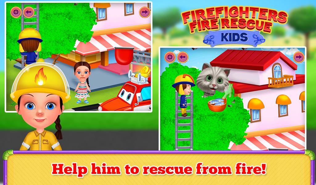 اسکرین شات 3 بازی Firefighters Fire Rescue Kids
