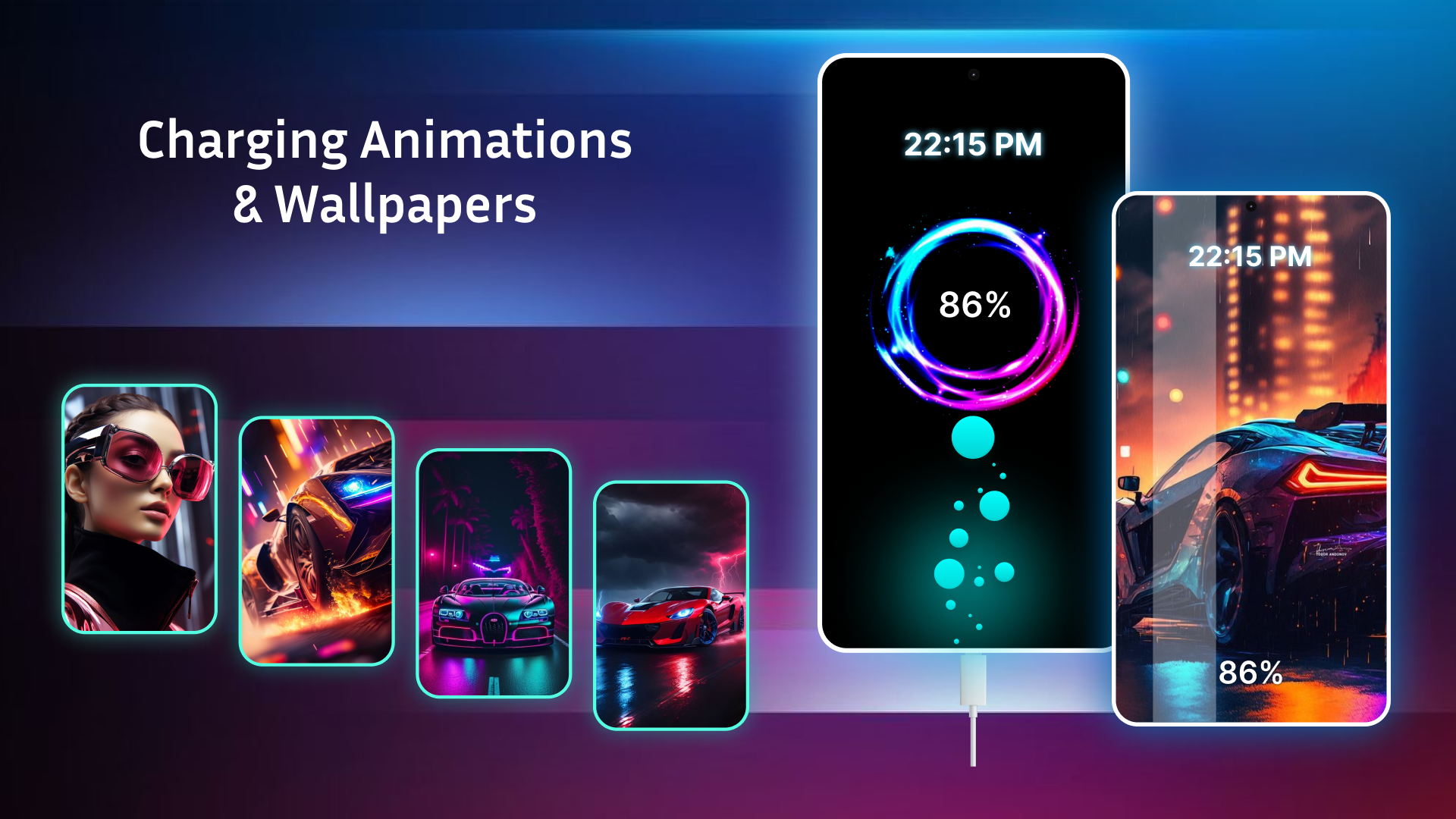اسکرین شات 1 برنامه Battery Charging Animation App