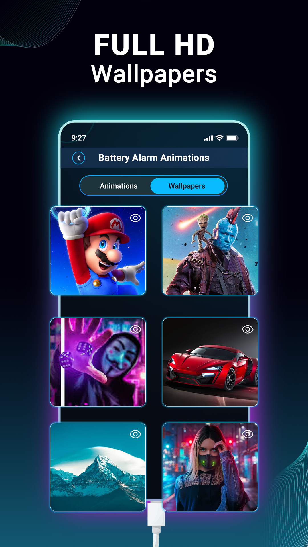 اسکرین شات 4 برنامه Battery Charging Animation App