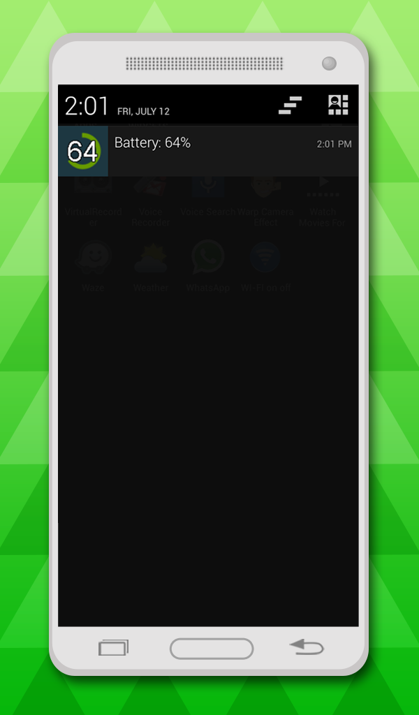 اسکرین شات 3 برنامه battery in status bar