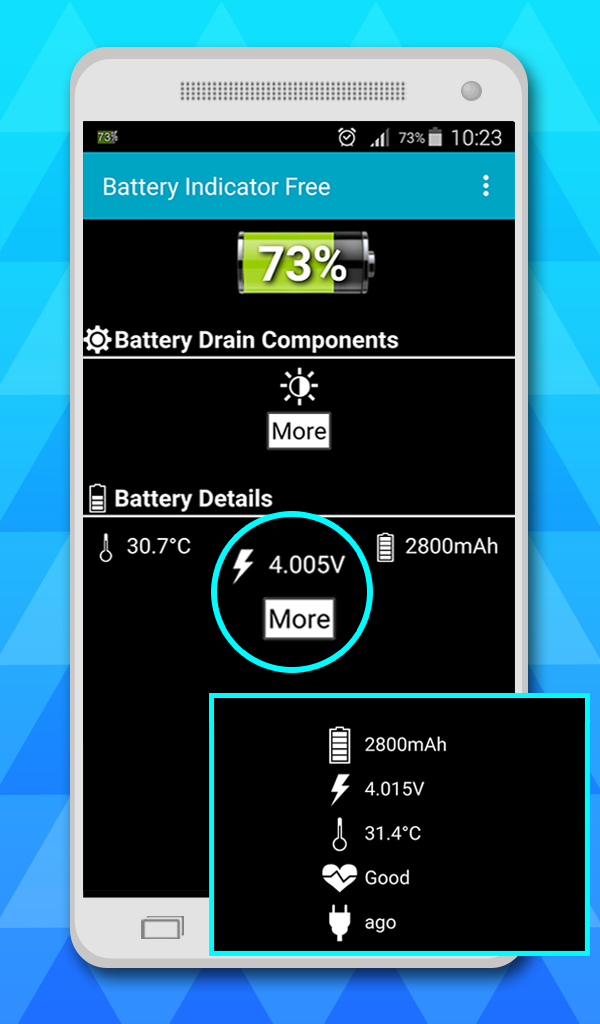 اسکرین شات 3 برنامه battery indicator
