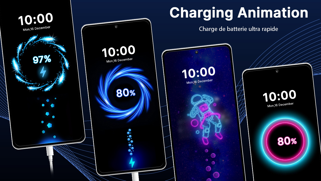 اسکرین شات 3 برنامه Battery Charging Animation