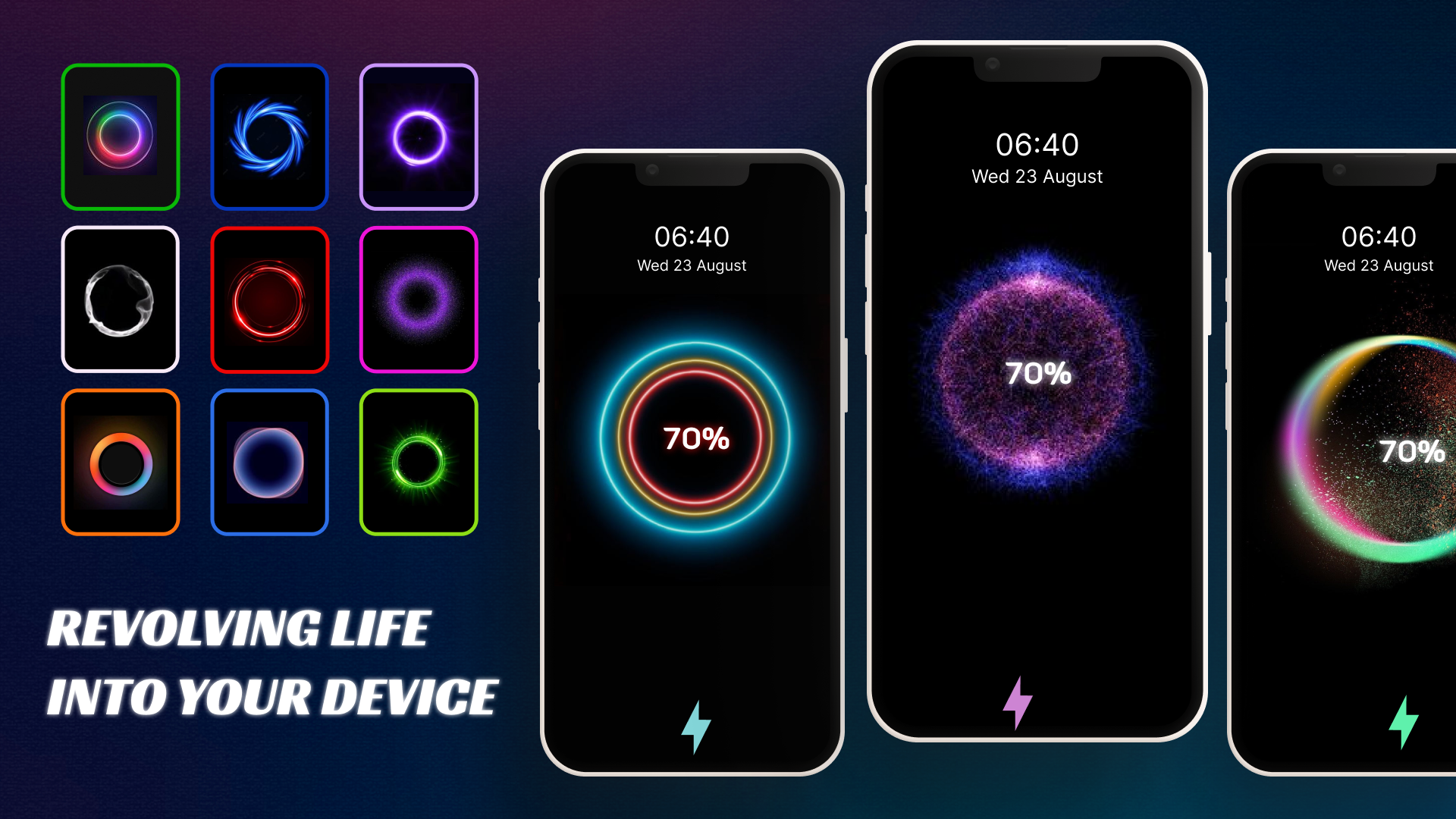 اسکرین شات 1 برنامه Battery Charging Animation Art