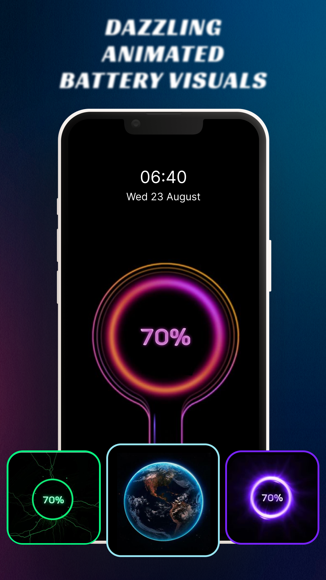 اسکرین شات 2 برنامه Battery Charging Animation Art