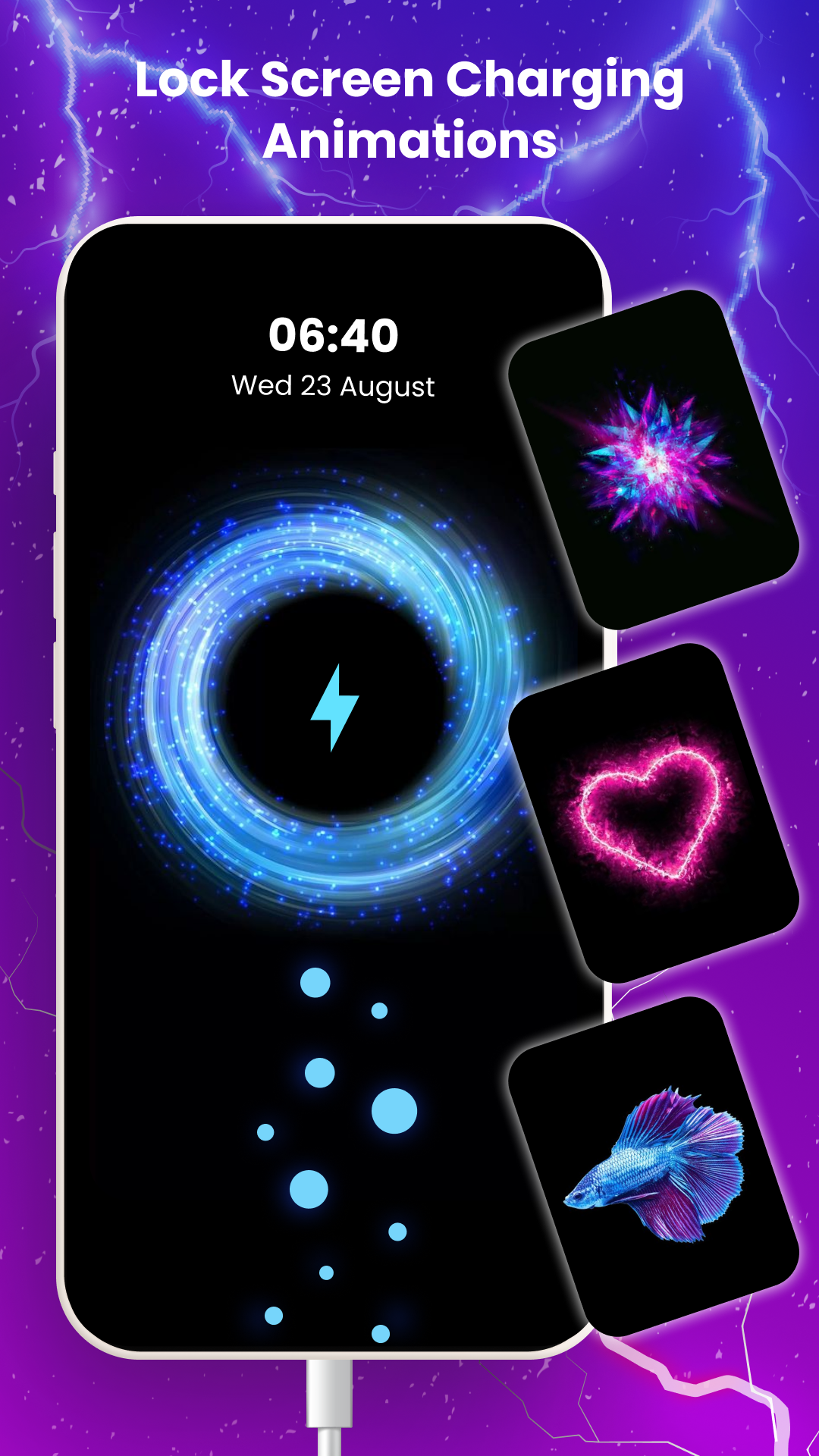 اسکرین شات 1 برنامه Battery Charging Animation App