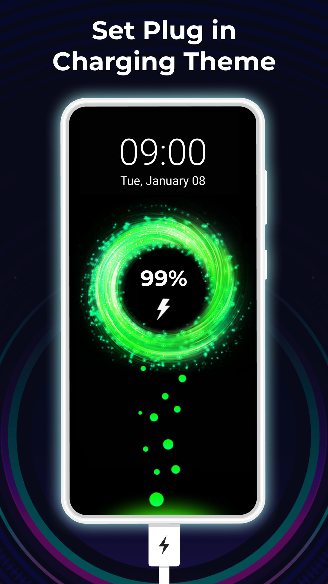 اسکرین شات 2 برنامه Battery Charging Animation App