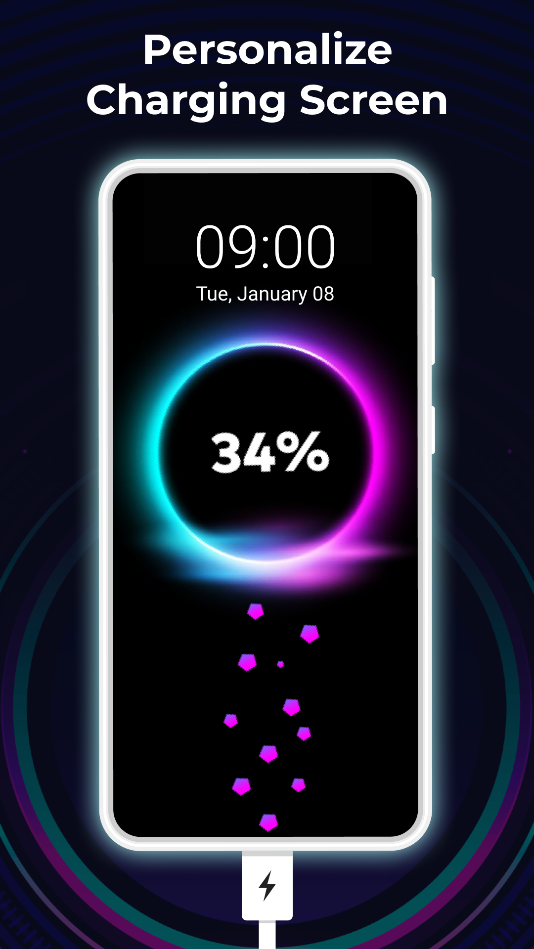 اسکرین شات 6 برنامه Battery Charging Animation App