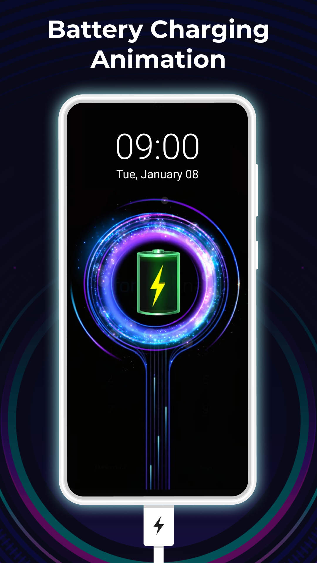 اسکرین شات 1 برنامه Battery Charging Animation App