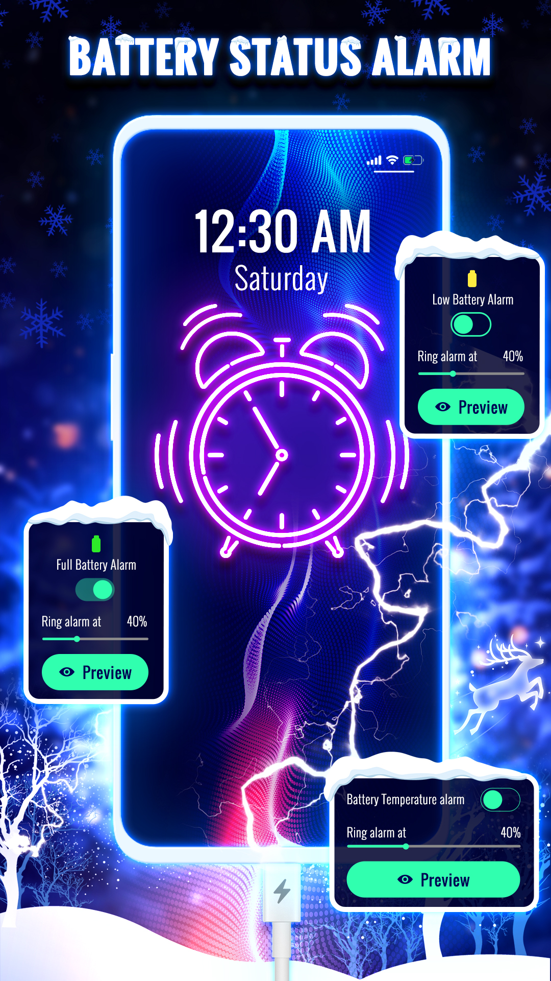 اسکرین شات 5 برنامه Battery Charging Animation 4D
