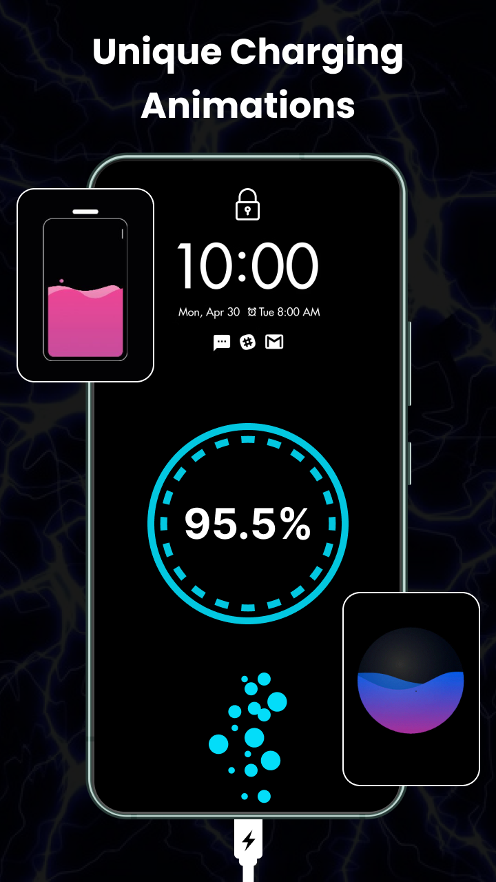 اسکرین شات 4 برنامه Battery Charging Animation App