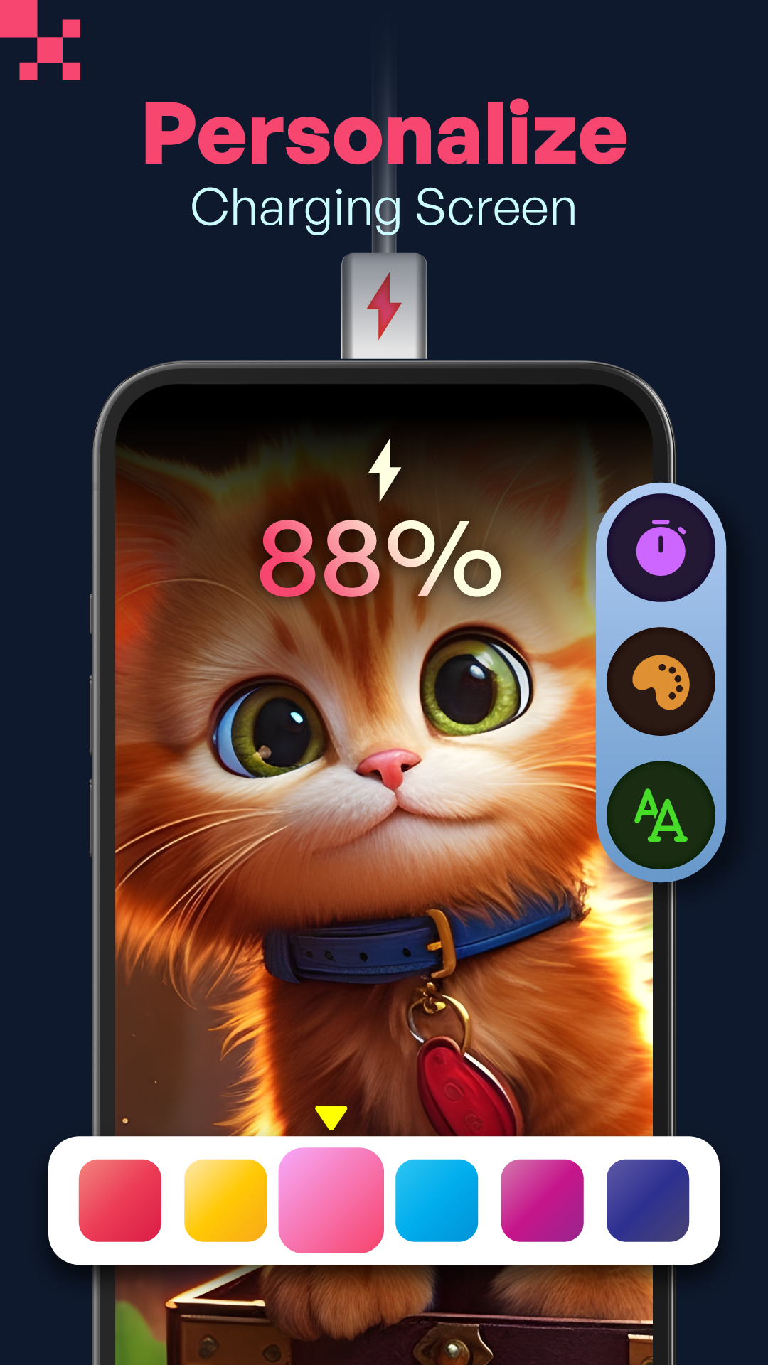 اسکرین شات 2 برنامه Battery Charging Animation 4K