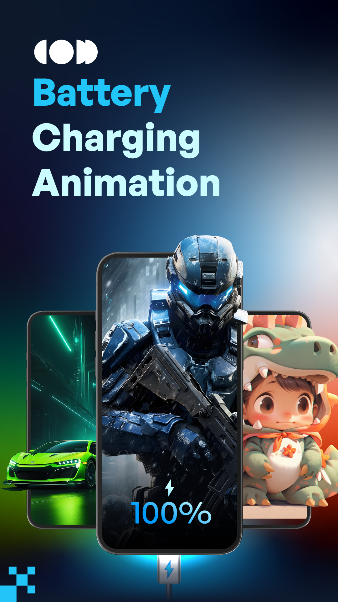 اسکرین شات 1 برنامه Battery Charging Animation 4K