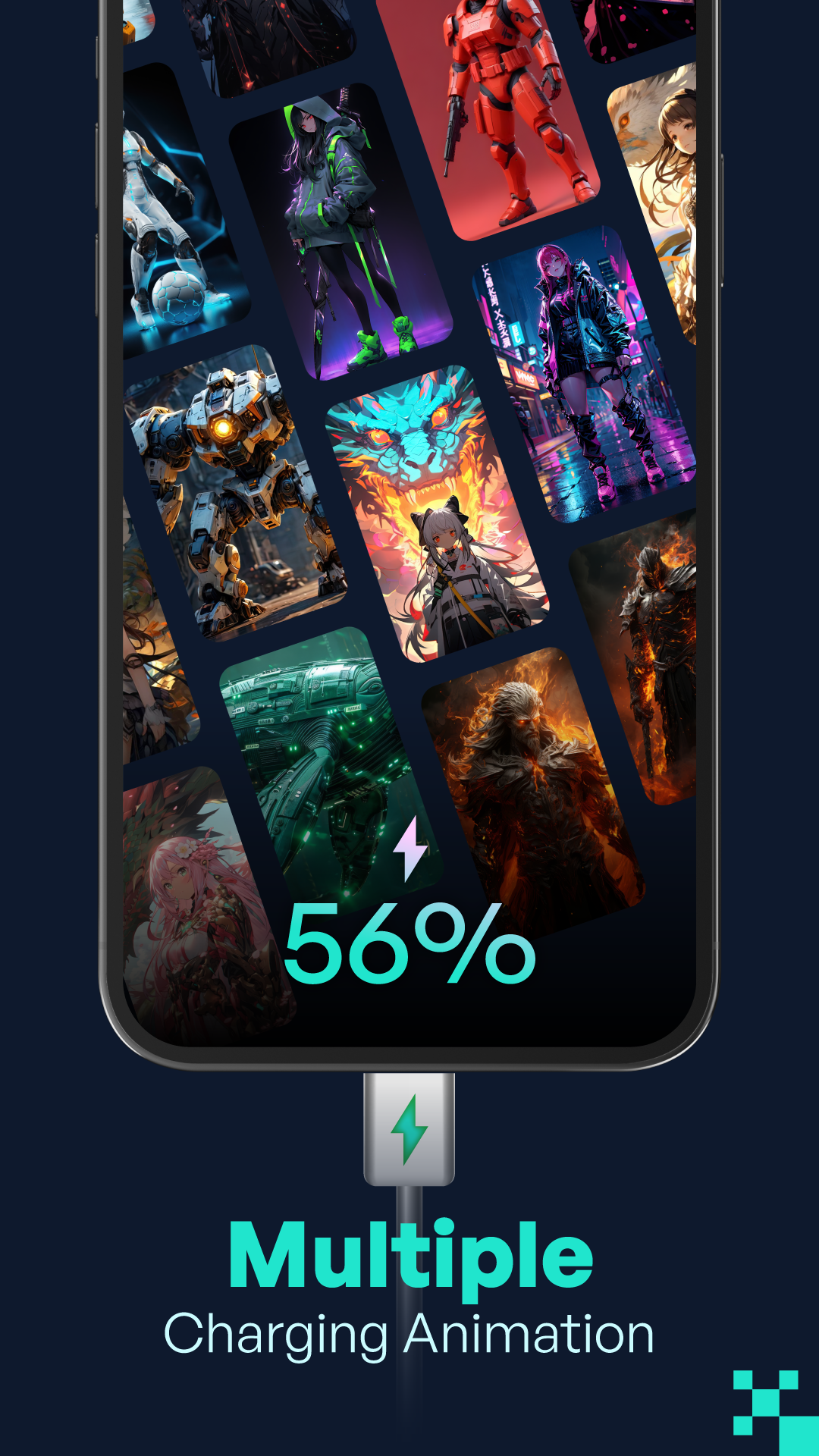 اسکرین شات 3 برنامه Battery Charging Animation 4K