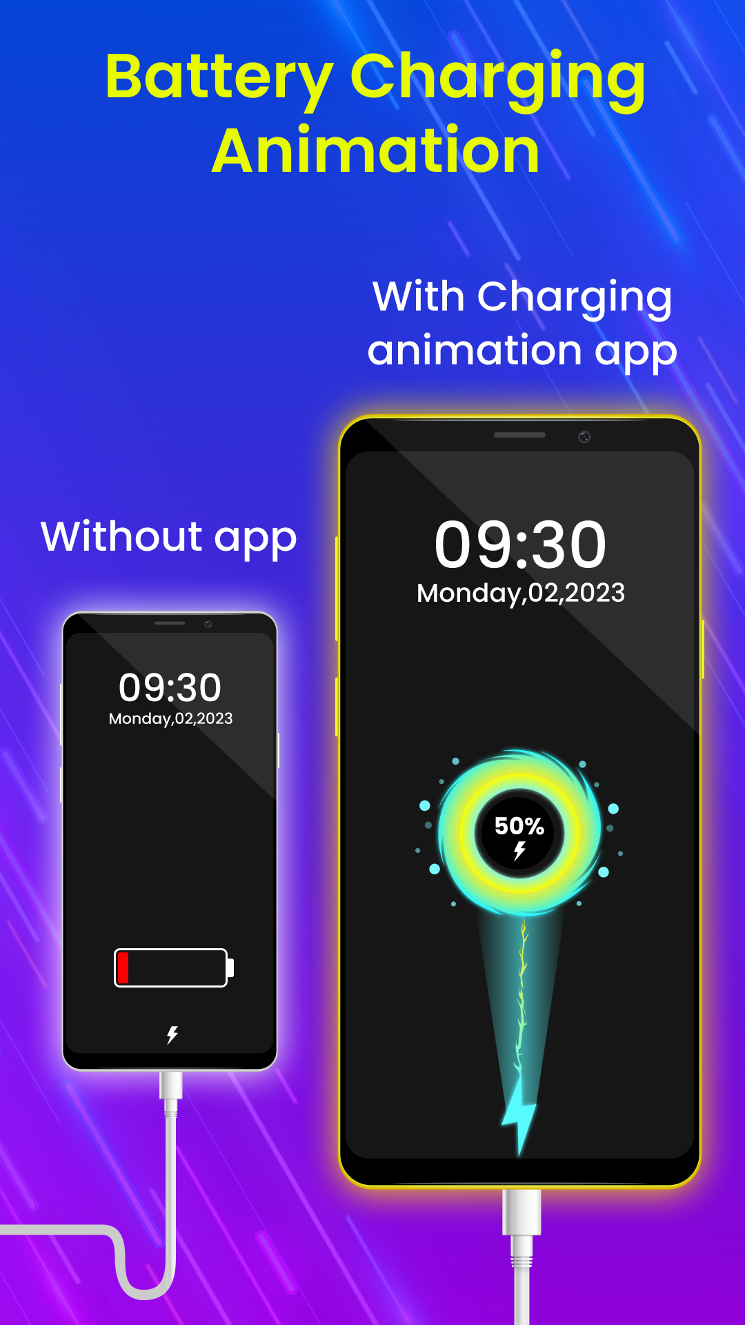 اسکرین شات 2 برنامه Battery Charging Animation