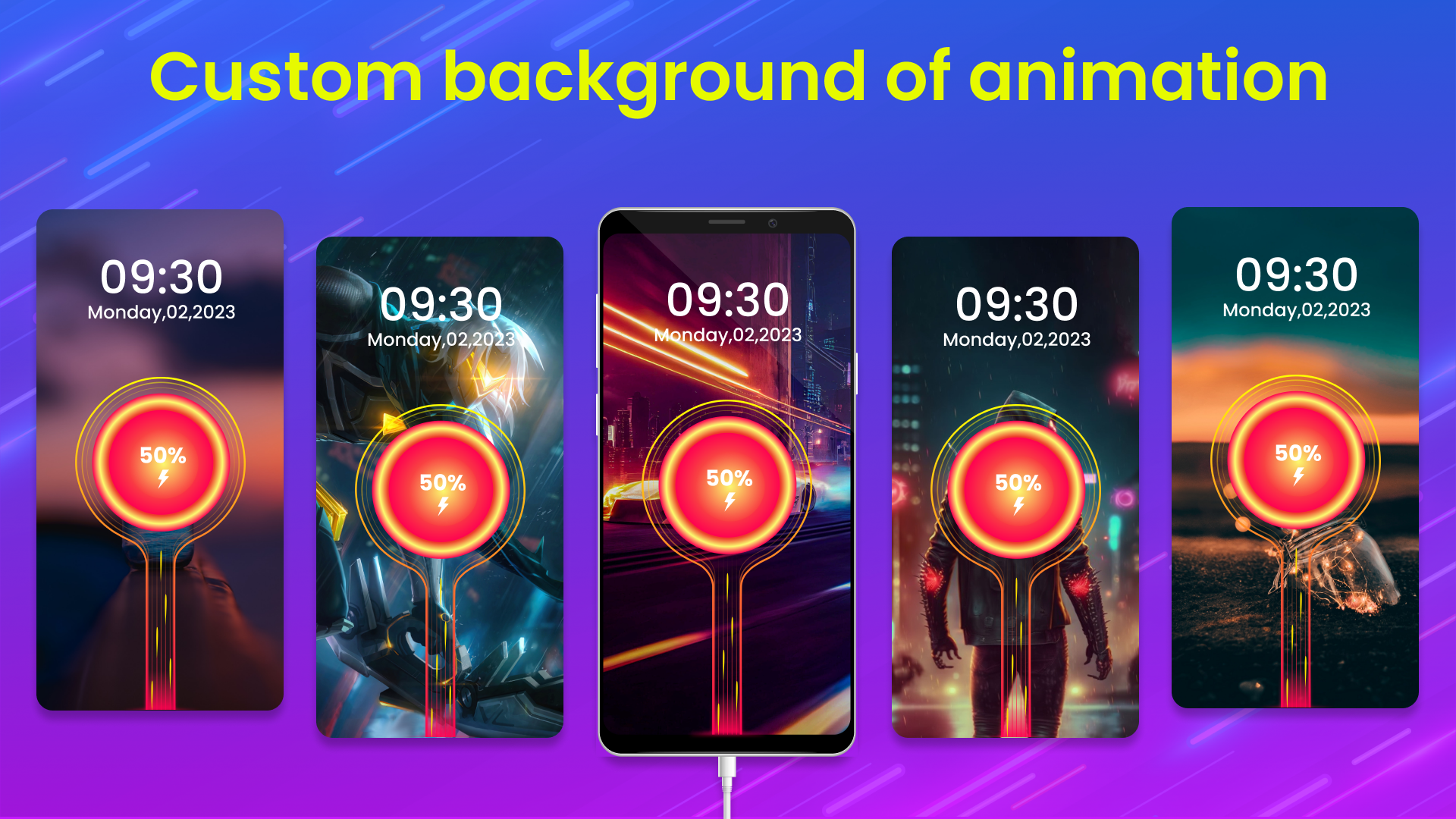 اسکرین شات 6 برنامه Battery Charging Animation