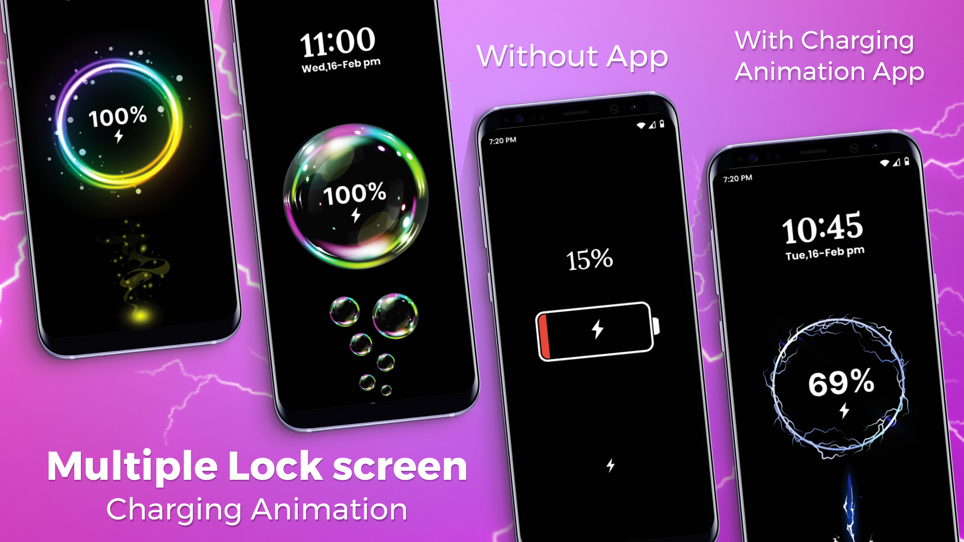 اسکرین شات 2 برنامه Battery Charging Animation