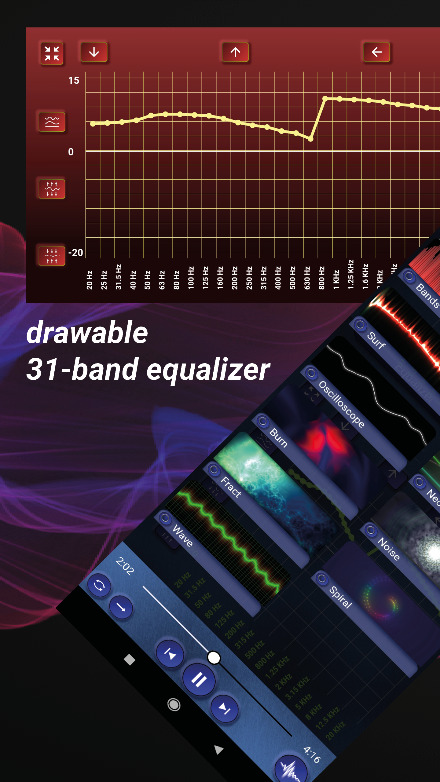 اسکرین شات 3 برنامه Audio Visualizer Music Player