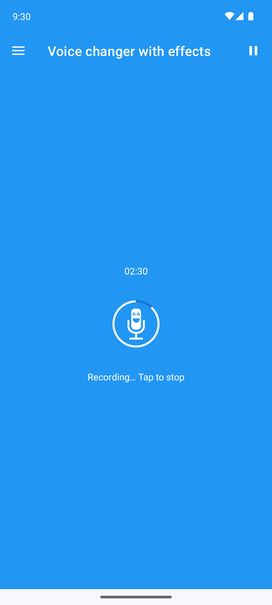 اسکرین شات 1 برنامه برنامه تغییر صدا(Voice changer with effects )