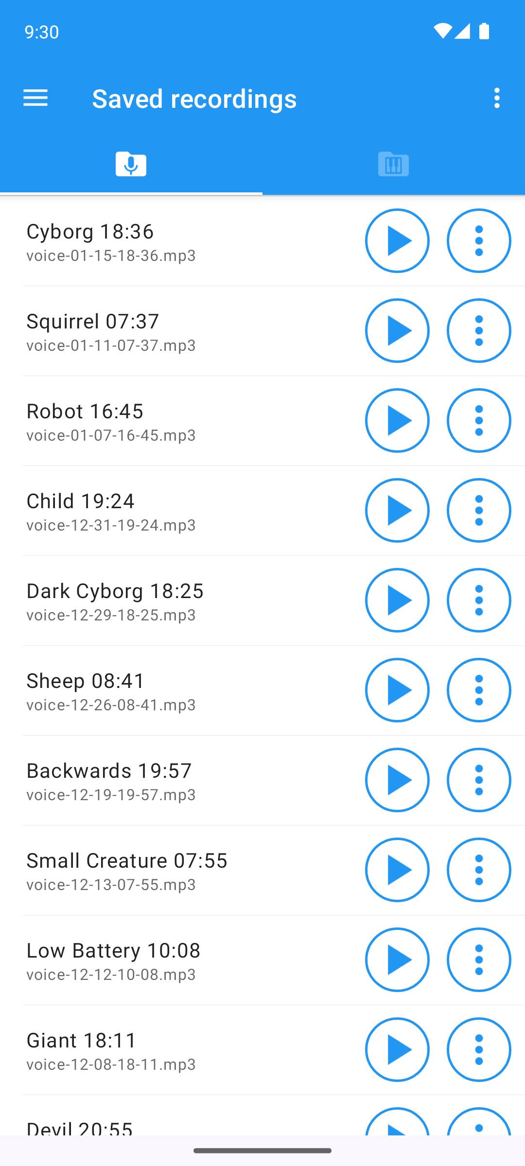 اسکرین شات 7 برنامه برنامه تغییر صدا(Voice changer with effects )