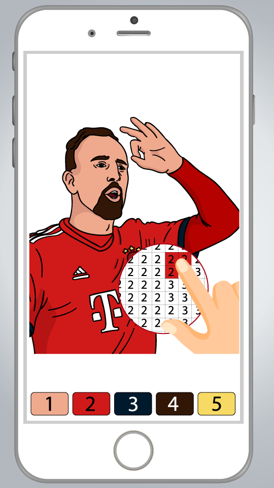 اسکرین شات 4 برنامه Football Logo Pixel Art - Color by Number