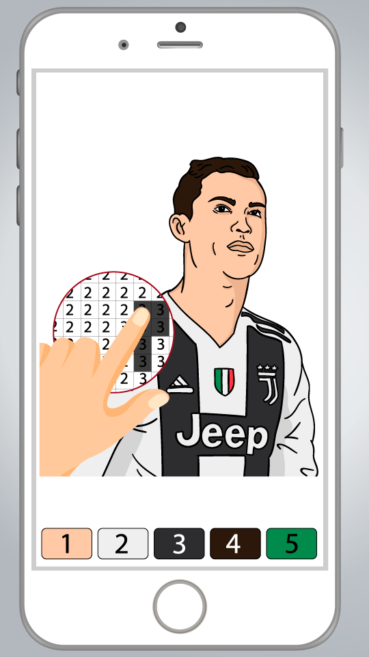 اسکرین شات 2 برنامه Football Logo Pixel Art - Color by Number