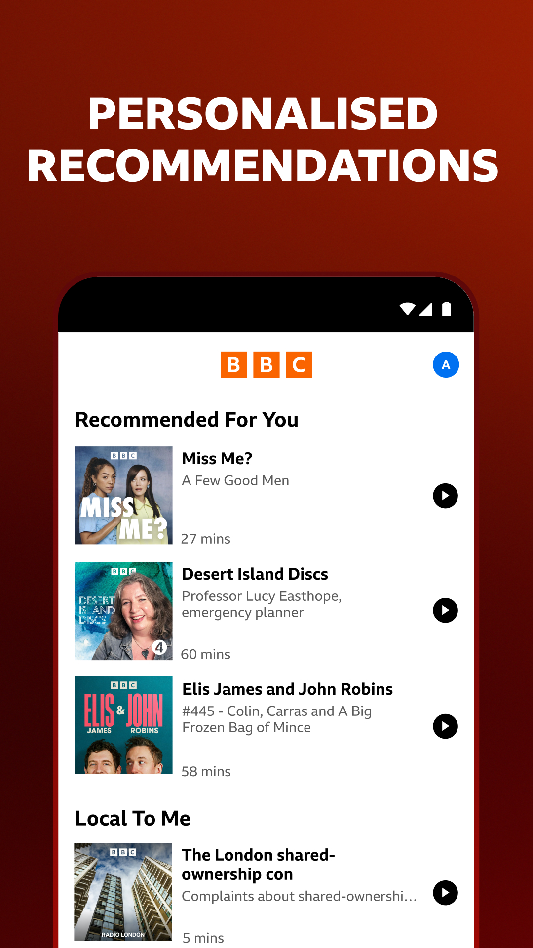 اسکرین شات 5 برنامه BBC Sounds: Radio & Podcasts