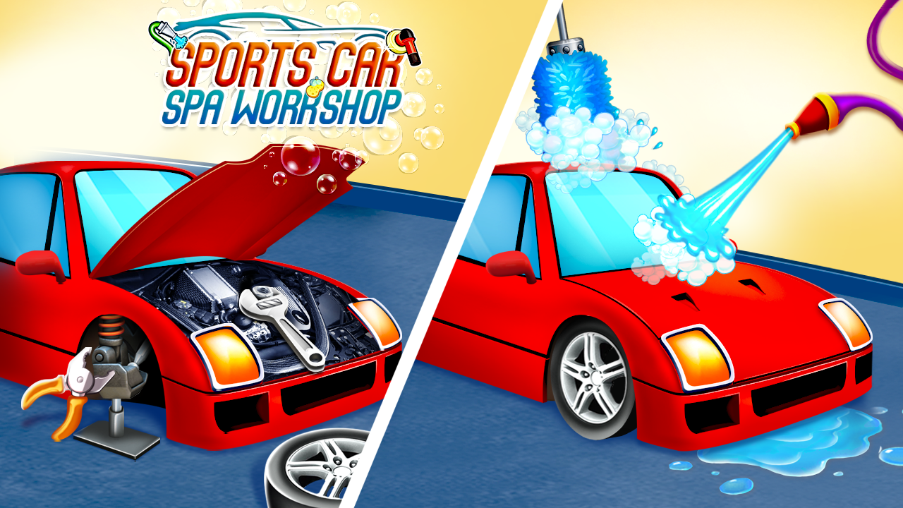 اسکرین شات 5 برنامه Kids Sports Car Wash Garage