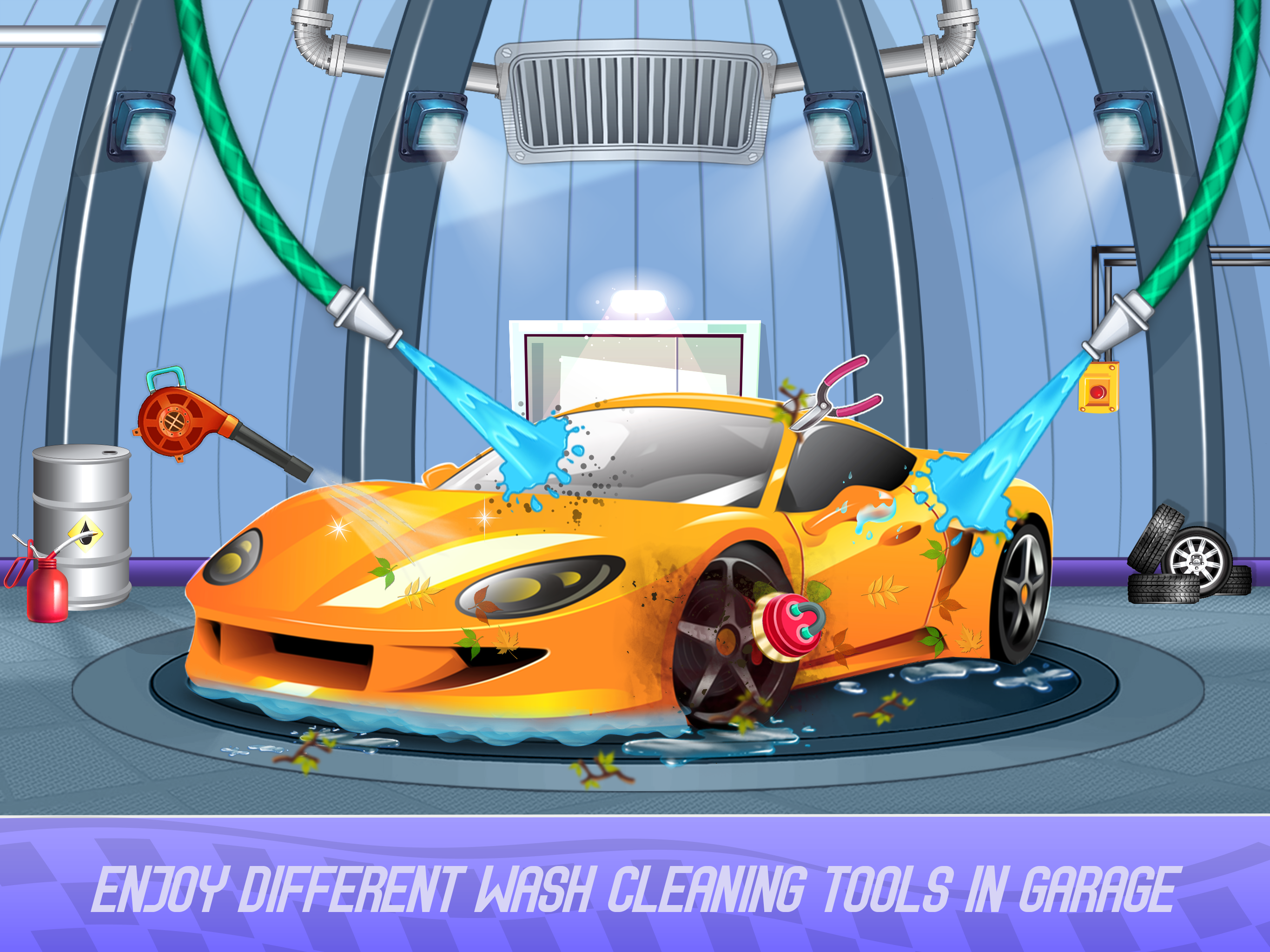 اسکرین شات 2 برنامه Kids Sports Car Wash Garage