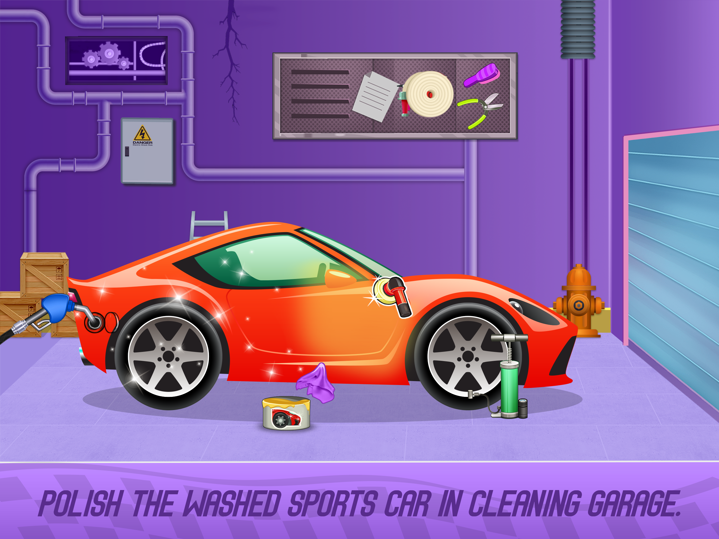 اسکرین شات 4 برنامه Kids Sports Car Wash Garage