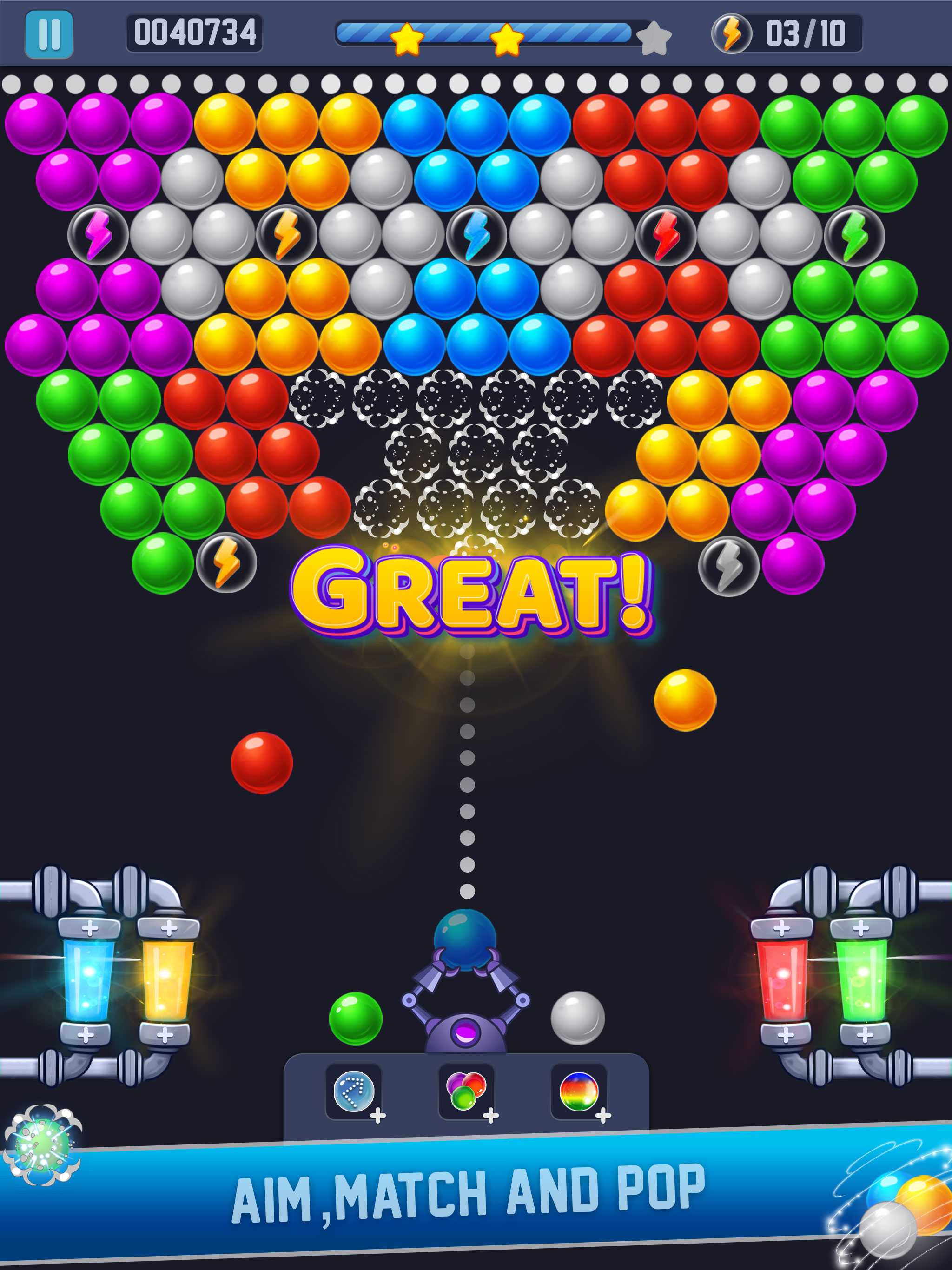 اسکرین شات 3 بازی Bubble Shooter Burst Star Game