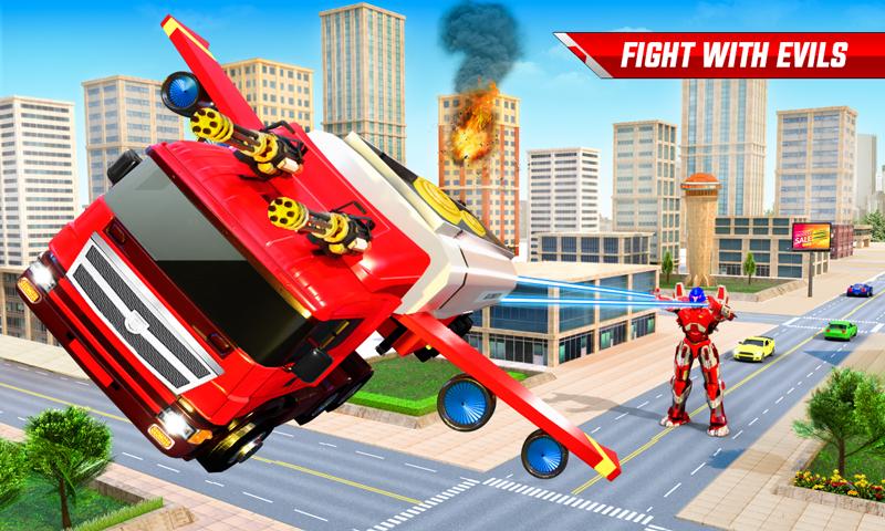 اسکرین شات 2 برنامه Dino Robot Truck Transform