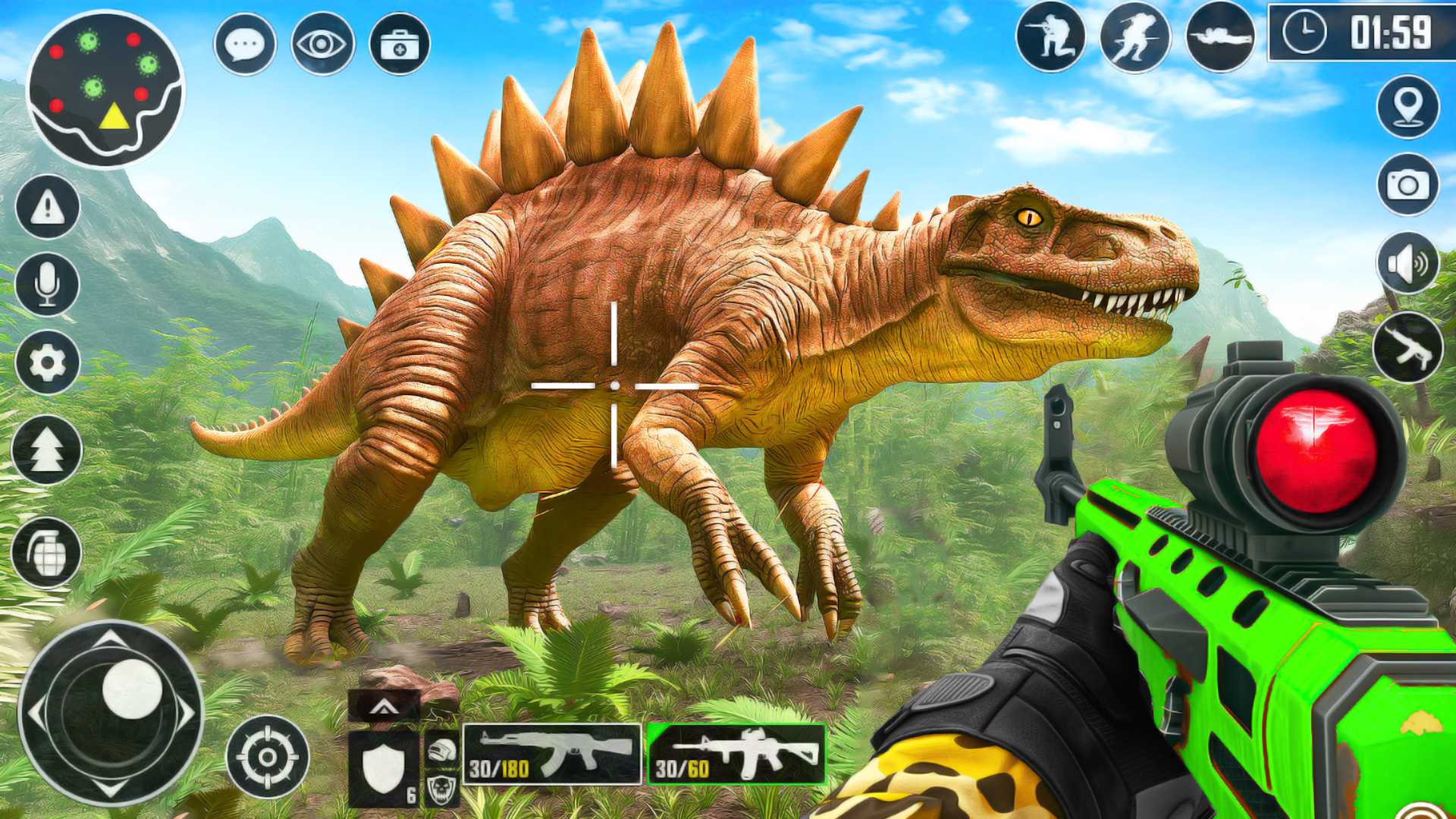 اسکرین شات 2 برنامه Dinosaur Hunter Shooting Games