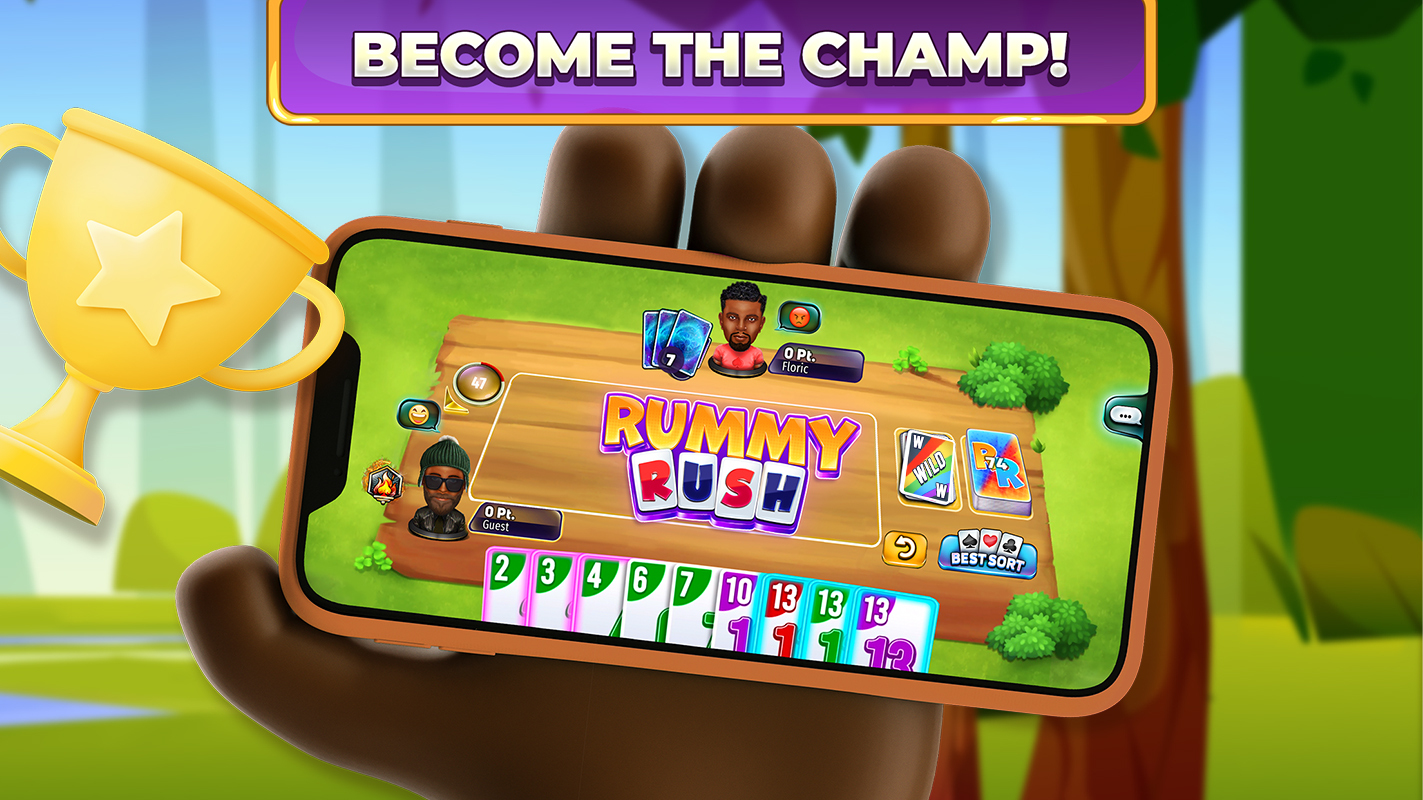 اسکرین شات 5 بازی Rummy Rush - Classic Card Game