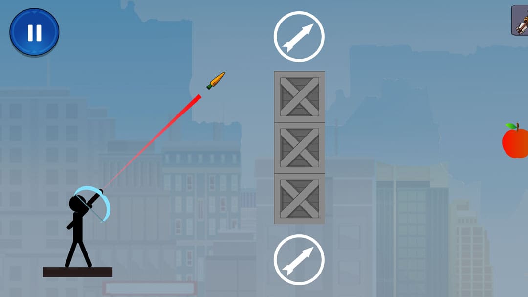 اسکرین شات 3 برنامه Stickman Apple Shooter