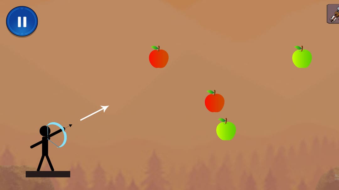 اسکرین شات 1 برنامه Stickman Apple Shooter