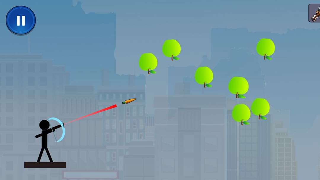 اسکرین شات 2 برنامه Stickman Apple Shooter