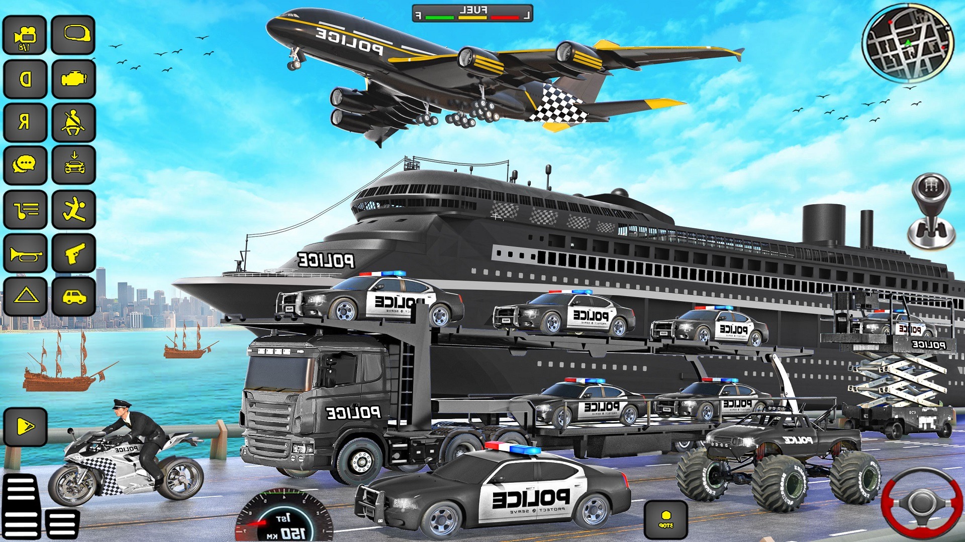 اسکرین شات 1 برنامه Police Truck Transport Game