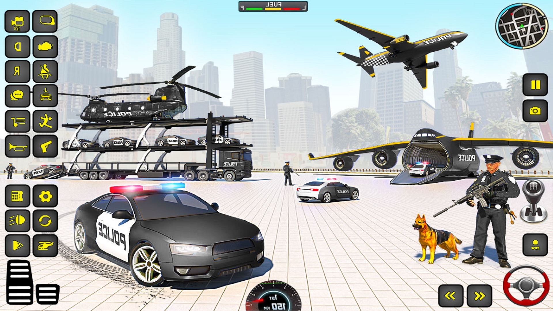 اسکرین شات 2 برنامه Police Truck Transport Game