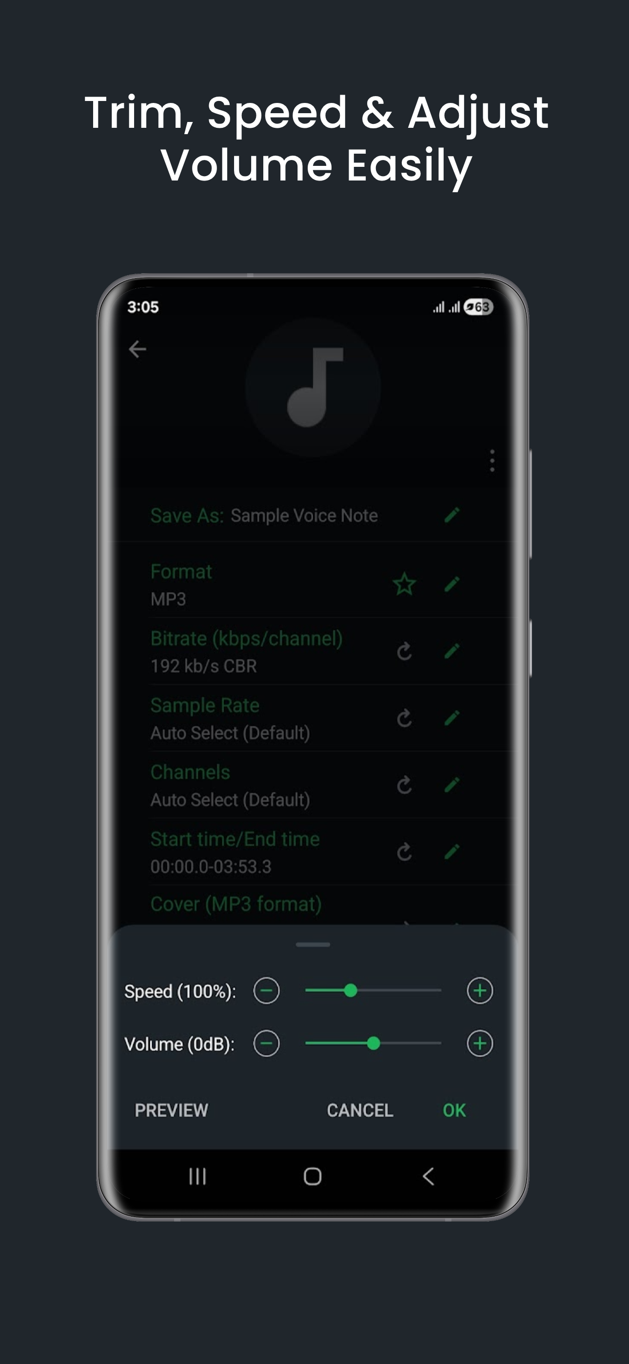 اسکرین شات 5 برنامه Audio Converter (MP3 AAC OPUS)